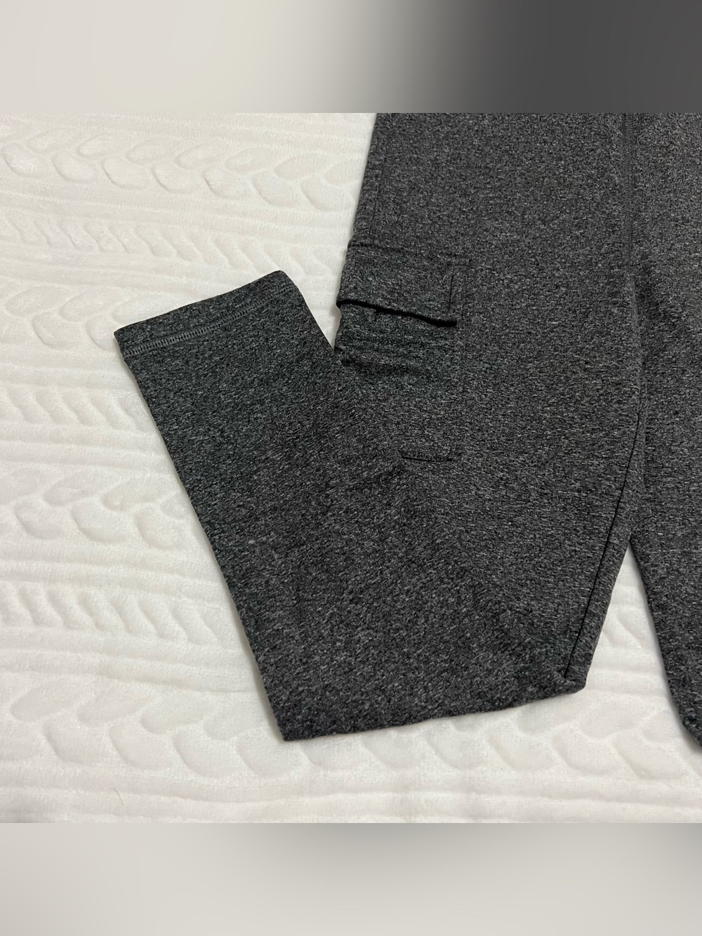 💗 Ultra First - Girls Charcoal Gray Cargo Knit Joggers - Picture 3 of 9